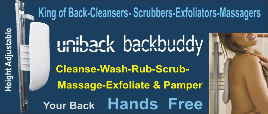 Back Scrubber Hands Free Back Scrub Scratch Exfoliate Massage Cleanse